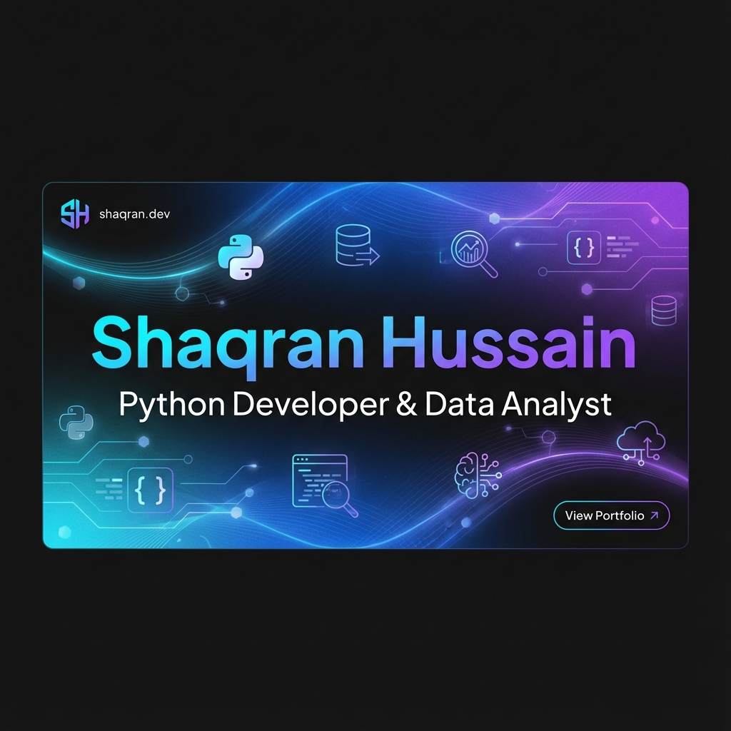 Shaqran Hussain | Python Developer & AI Engineer | Portfolio