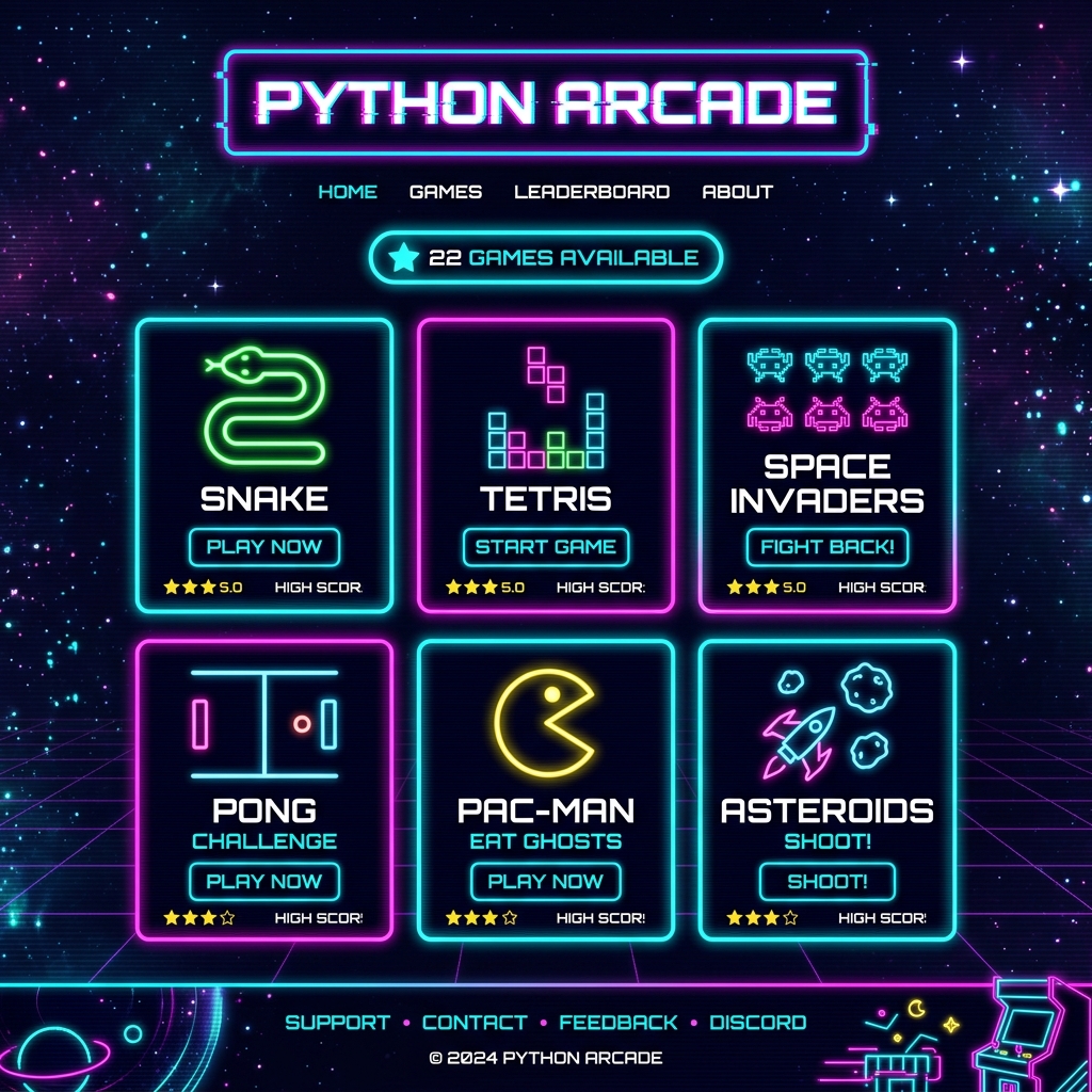 Python Arcade - 22 Games