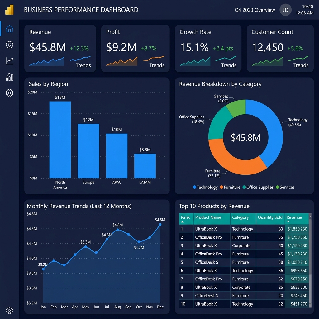 Power BI Analytics Dashboards